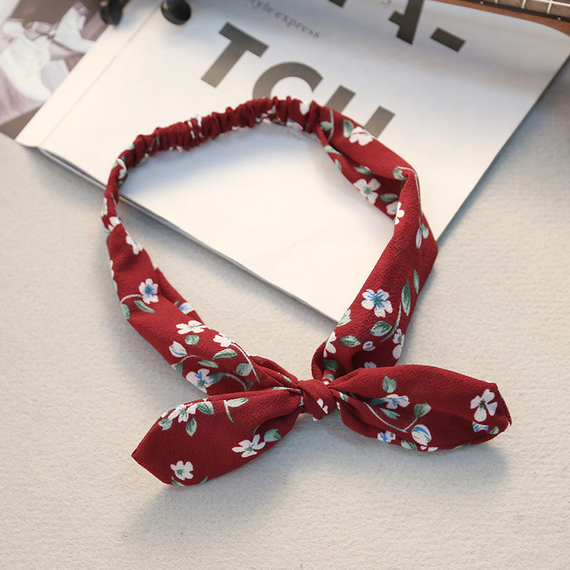 The Parisian Bow Headband: Chic Fabric Knot & Bunny Ear Tie - Designer Print Hair Accessory for Effortless French Style Feminé Luxé