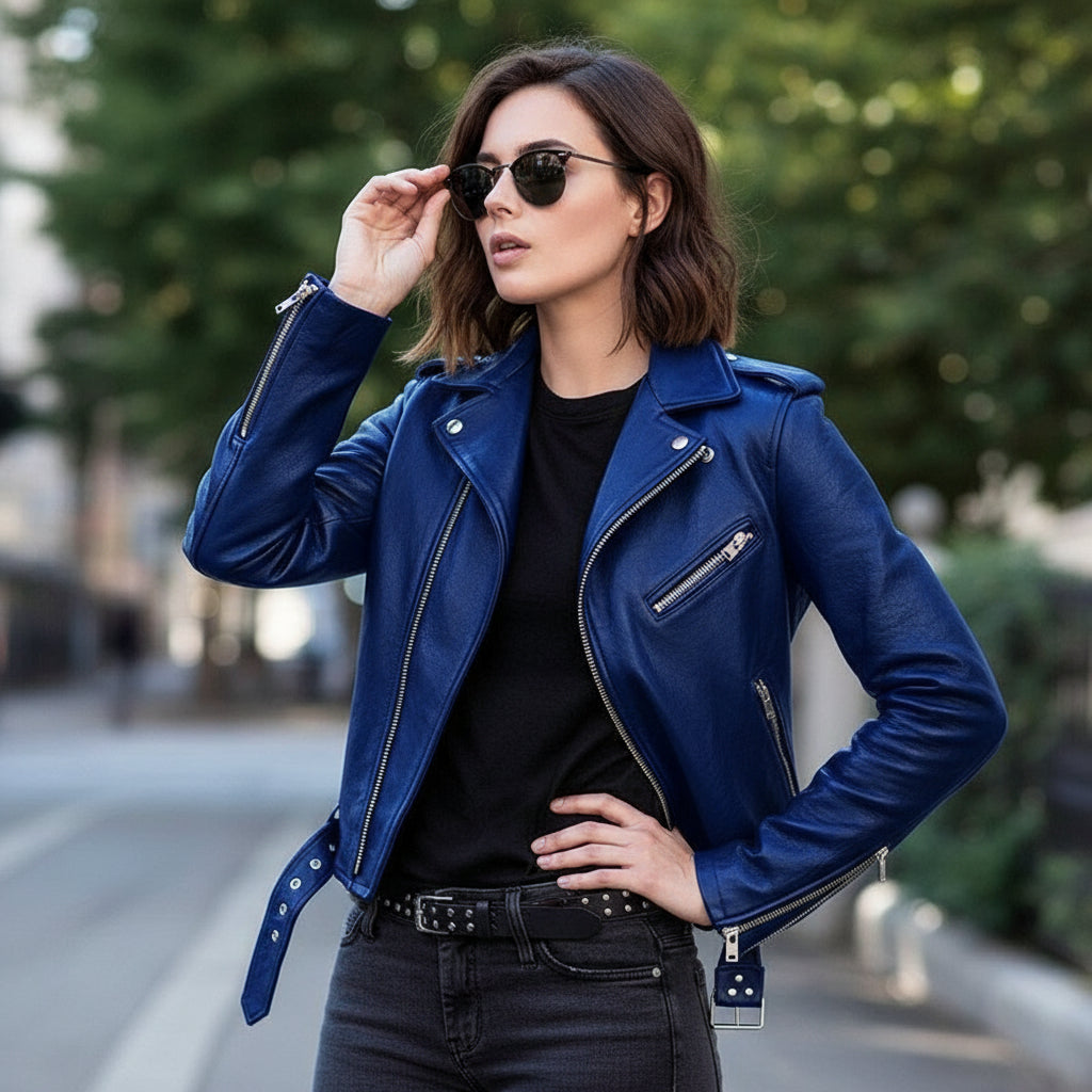 The 'Vixen' Biker Faux Leather Jacket | Zip & Belt Detail Outerwear Feminé Luxé