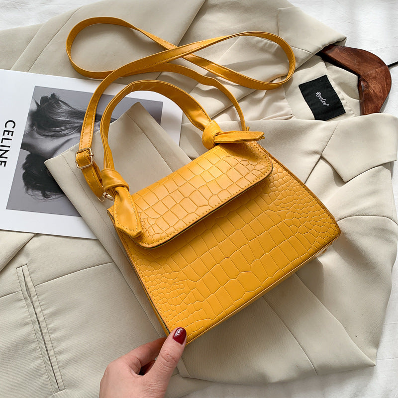 The 'Vogue' Mini Croc-Embossed Shoulder Bag - Retro Luxe Top-Handle Crossbody Feminé Luxé