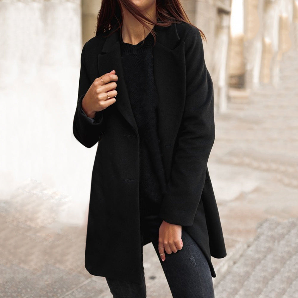 The Essential Luxe Overcoat: Minimalist Winter Wool Blend Feminé Luxé