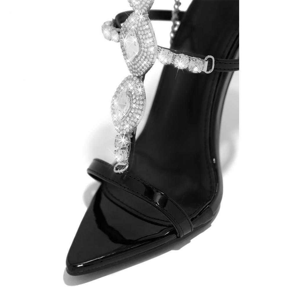 The Zenith Jewel-Encrusted Stiletto Sandal - High Glamour Collection Feminé Luxé
