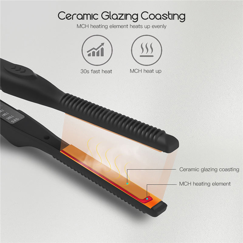 The Precision Sculptor: Mini 2-in-1 Ceramic Flat Iron for Unisex Hair Styling Feminé Luxé