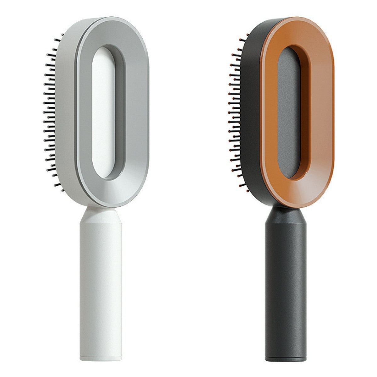 The Serenity Glide: One-Key Self-Cleaning Detangler & Scalp Massager Brush Feminé Luxé