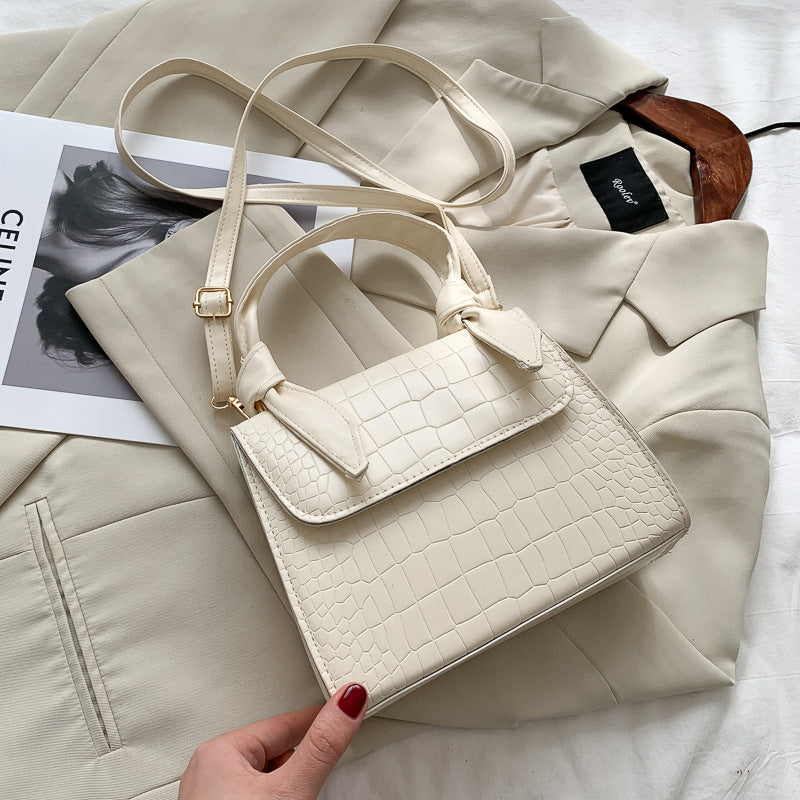 The 'Vogue' Mini Croc-Embossed Shoulder Bag - Retro Luxe Top-Handle Crossbody Feminé Luxé