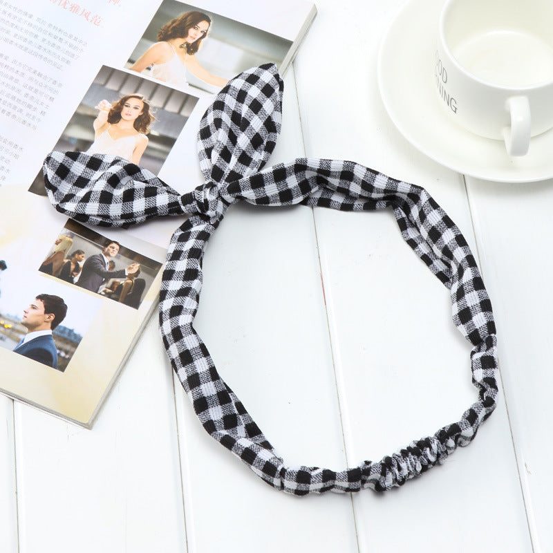 The Parisian Bow Headband: Chic Fabric Knot & Bunny Ear Tie - Designer Print Hair Accessory for Effortless French Style Feminé Luxé