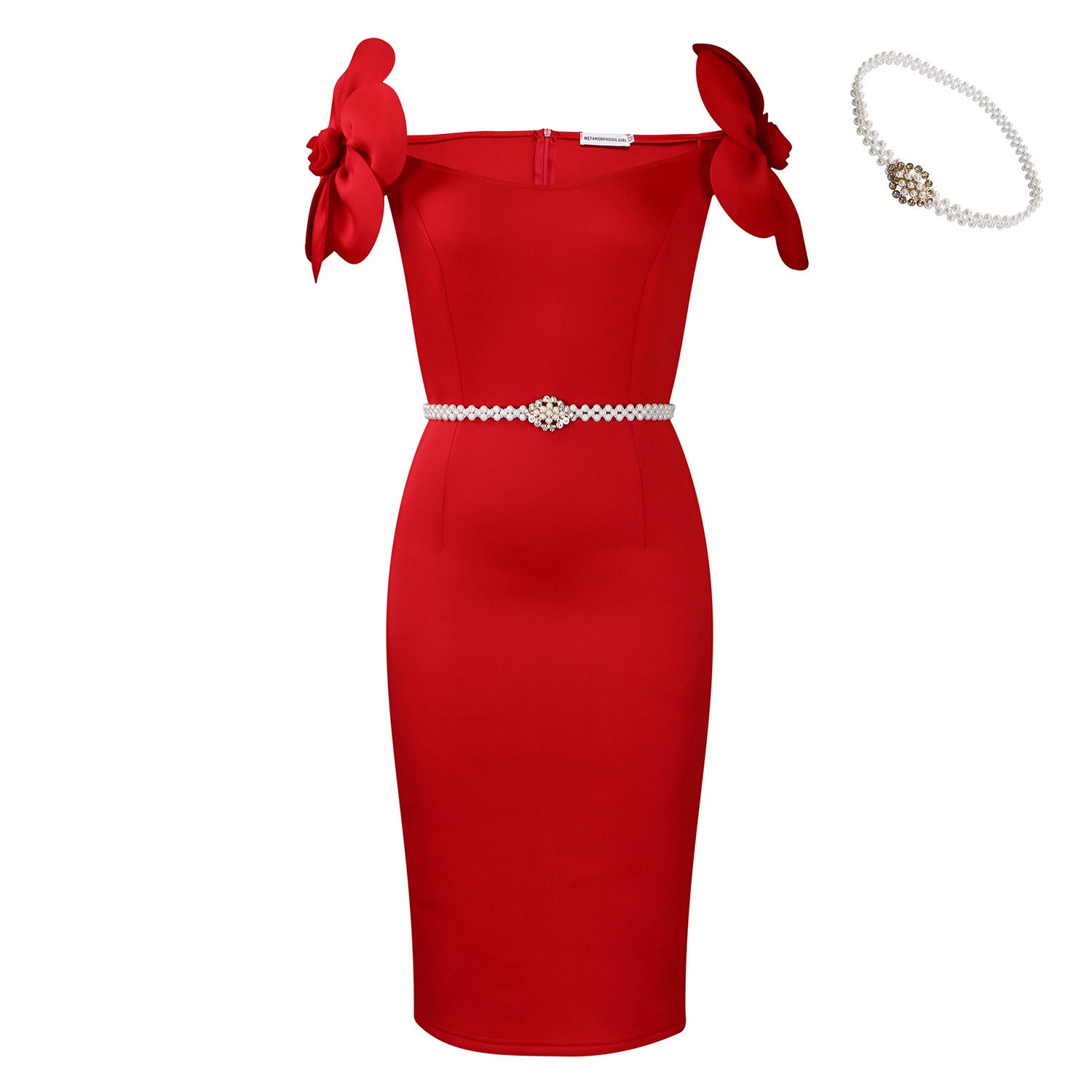 Elegant Floral Shoulder Bodycon Dress – Chic Cocktail & Party Style Feminé Luxé