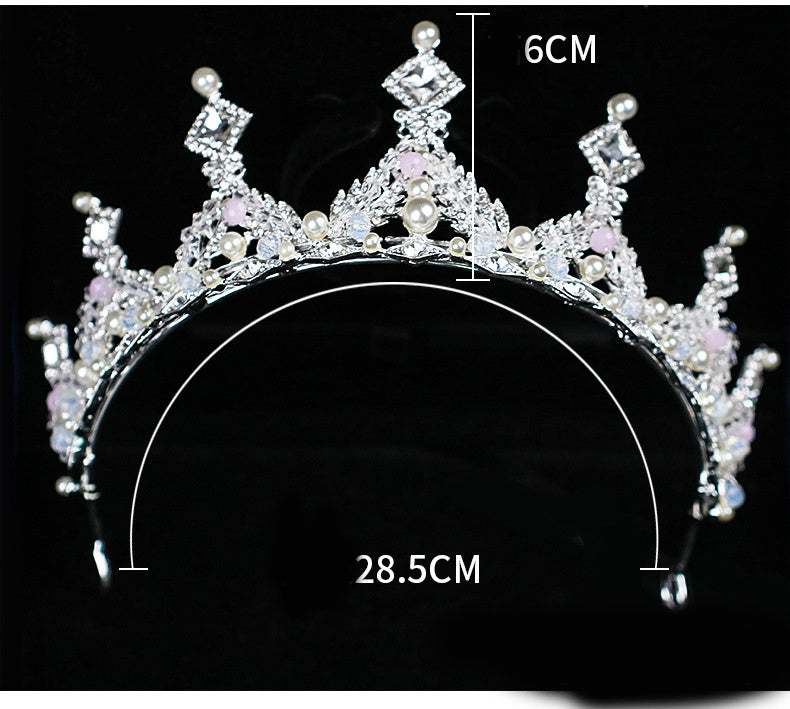 The Sovereign Diadem: Elite Faux Pearl & Rhinestone Bridal Crown - Majestic Queen Tiara in Gold or Silver Finish Feminé Luxé
