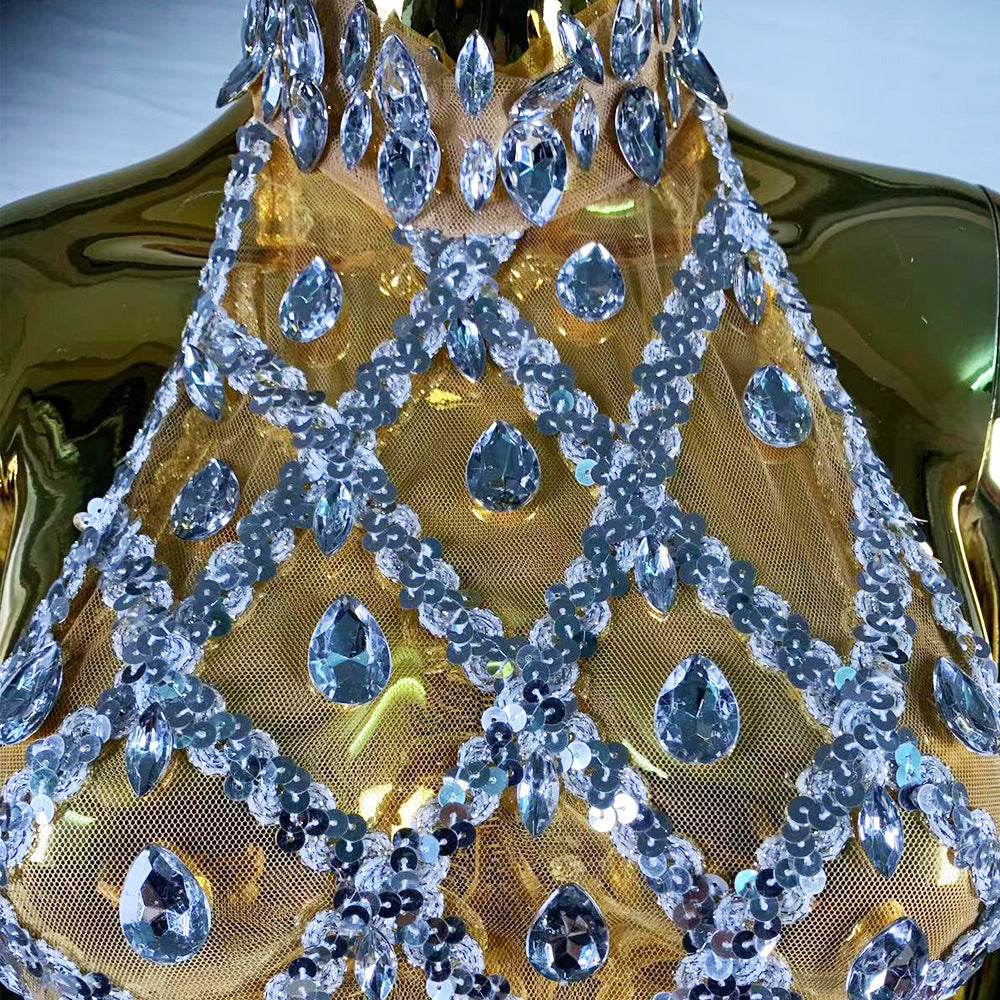 Aurelia Crystal Sequin Mini Dress with Gloves – Ultra Luxury Edition Feminé Luxé