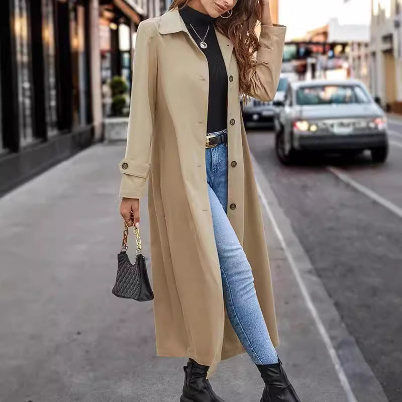 The Tailored Trench Mini Dress: Double-Breasted Blazer Style Trench Coat Feminé Luxé