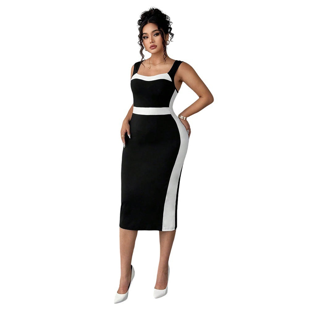 Black & White Contour Bodycon Dress Feminé Luxé