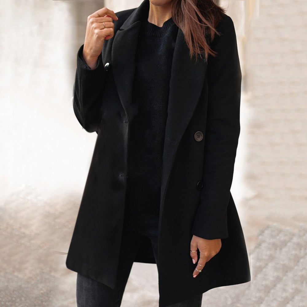 The Essential Luxe Overcoat: Minimalist Winter Wool Blend Feminé Luxé