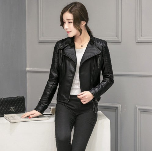 The 'Icon' Classic Slim-Fit Faux Leather Moto Jacket | Timeless Biker Style Feminé Luxé
