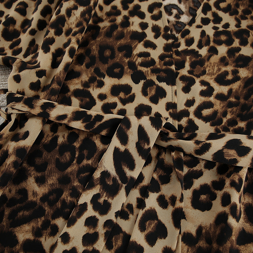 Wild Elegance: The Luxe Leopard Print Pajama Set Feminé Luxé