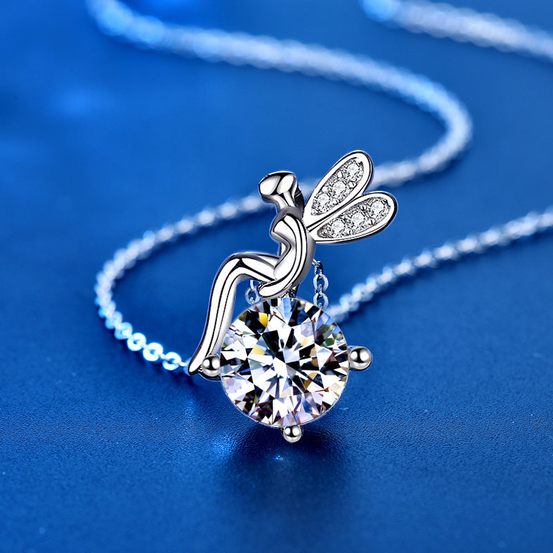 The Dazzling Flower Fairy Moissanite Pendant Feminé Luxé