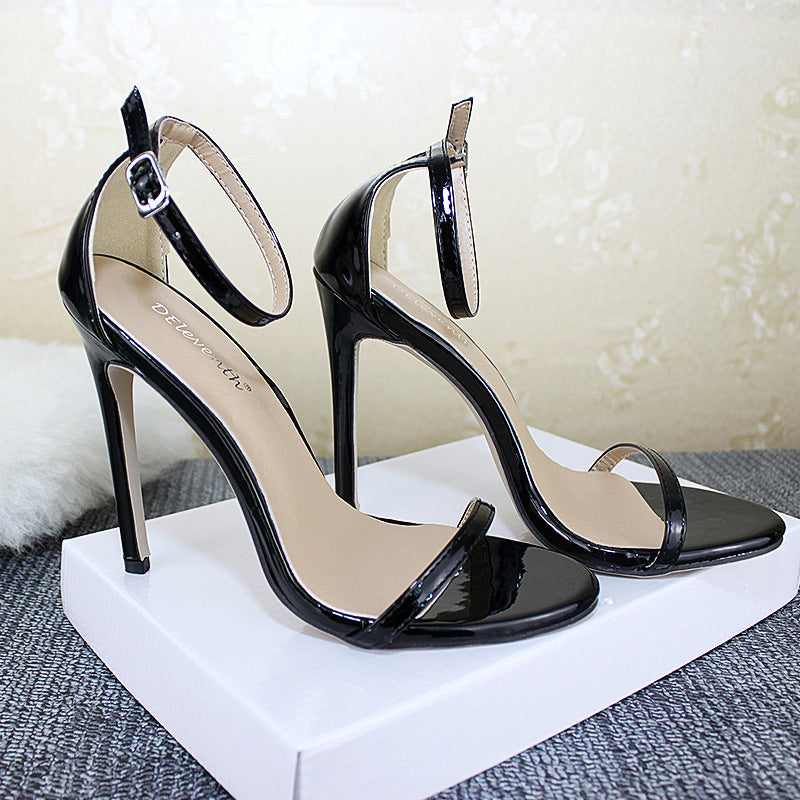 Sleek Sophistication: The 'Aura' Minimalist Ankle-Strap Stiletto Pumps Feminé Luxé