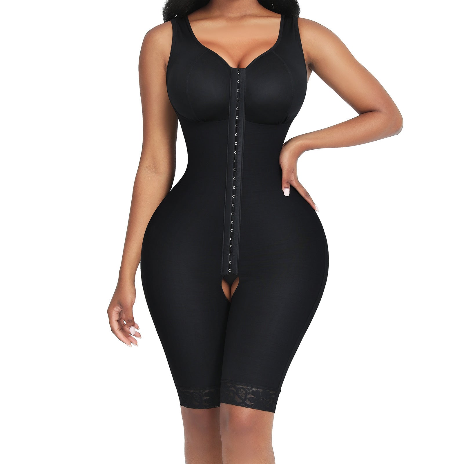 Premium Full Body Shaper with Tummy Control & Open Crotch - Post-Surgery Faja Feminé Luxé