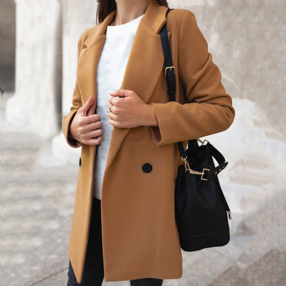 The Essential Luxe Overcoat: Minimalist Winter Wool Blend Feminé Luxé