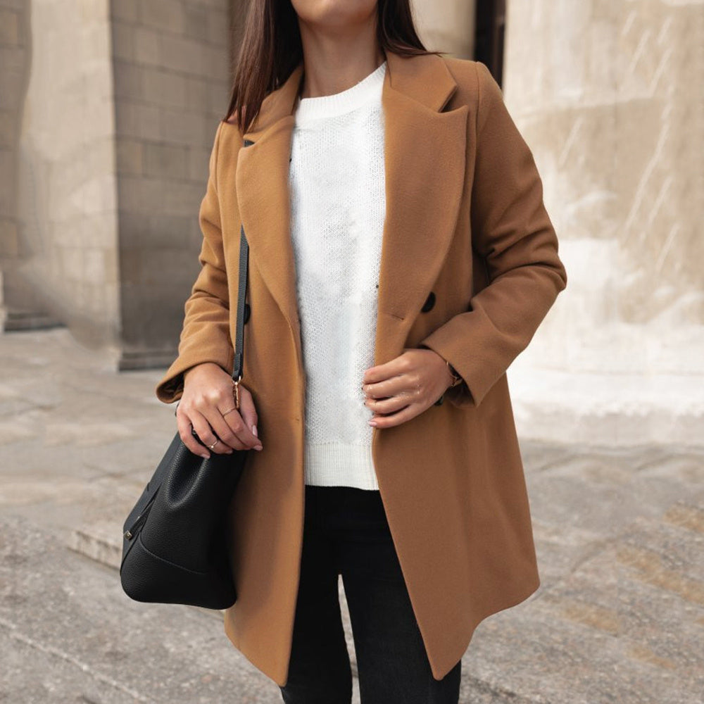 The Essential Luxe Overcoat: Minimalist Winter Wool Blend Feminé Luxé