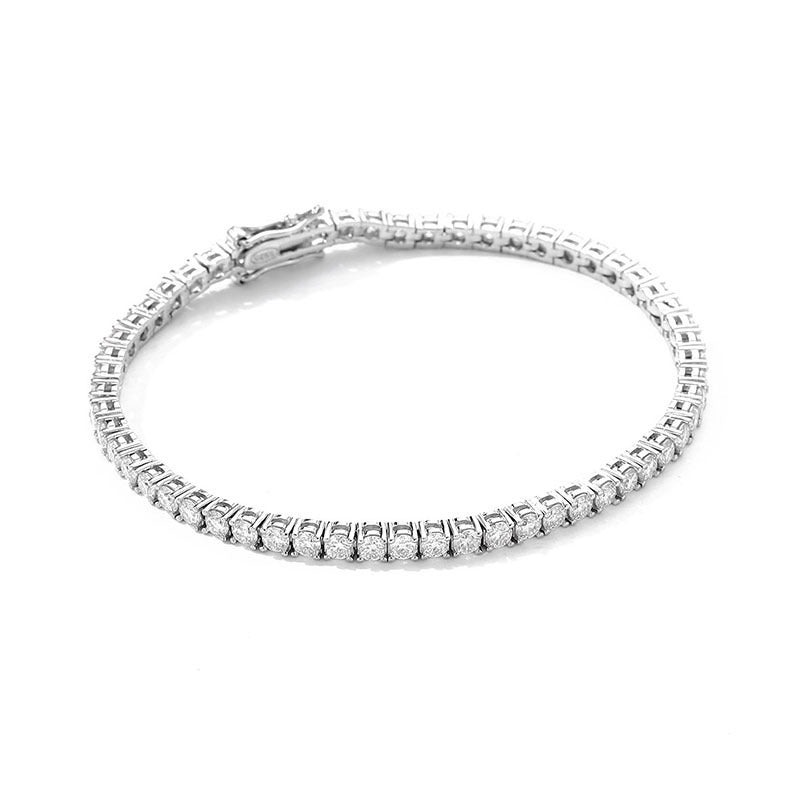 Brilliant 10-Point Moissanite Tennis Bracelet – S925 Sterling Silver Plated in Gold Feminé Luxé Exclusive Feminé Luxé