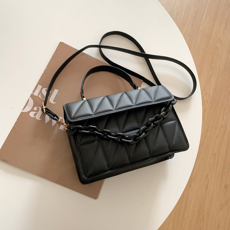 The 'Matelassé' Quilted Mini Shoulder Bag - Chain Detail Luxe Top Handle Feminé Luxé