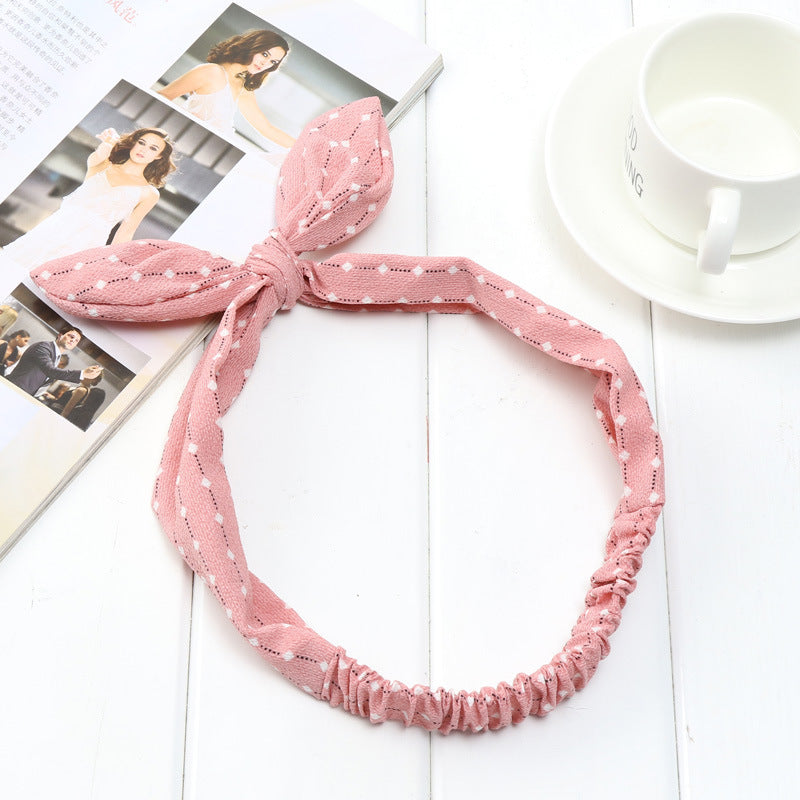 The Parisian Bow Headband: Chic Fabric Knot & Bunny Ear Tie - Designer Print Hair Accessory for Effortless French Style Feminé Luxé