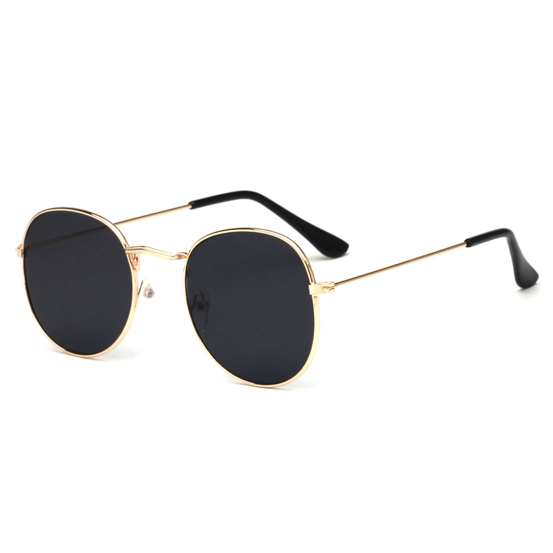 Chic Radiance: Retro-Inspired Mirrored Round Metallic Sunglasses (UV400 Protection) Feminé Luxé