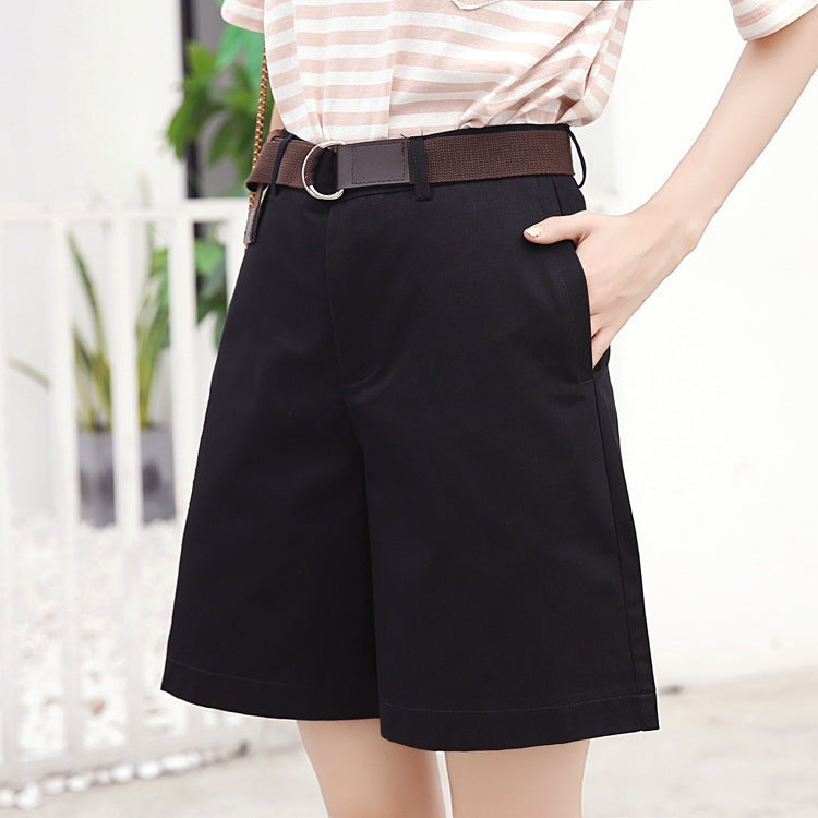 High-Waist Straight Leg Tailored Bermuda Shorts Feminé Luxé