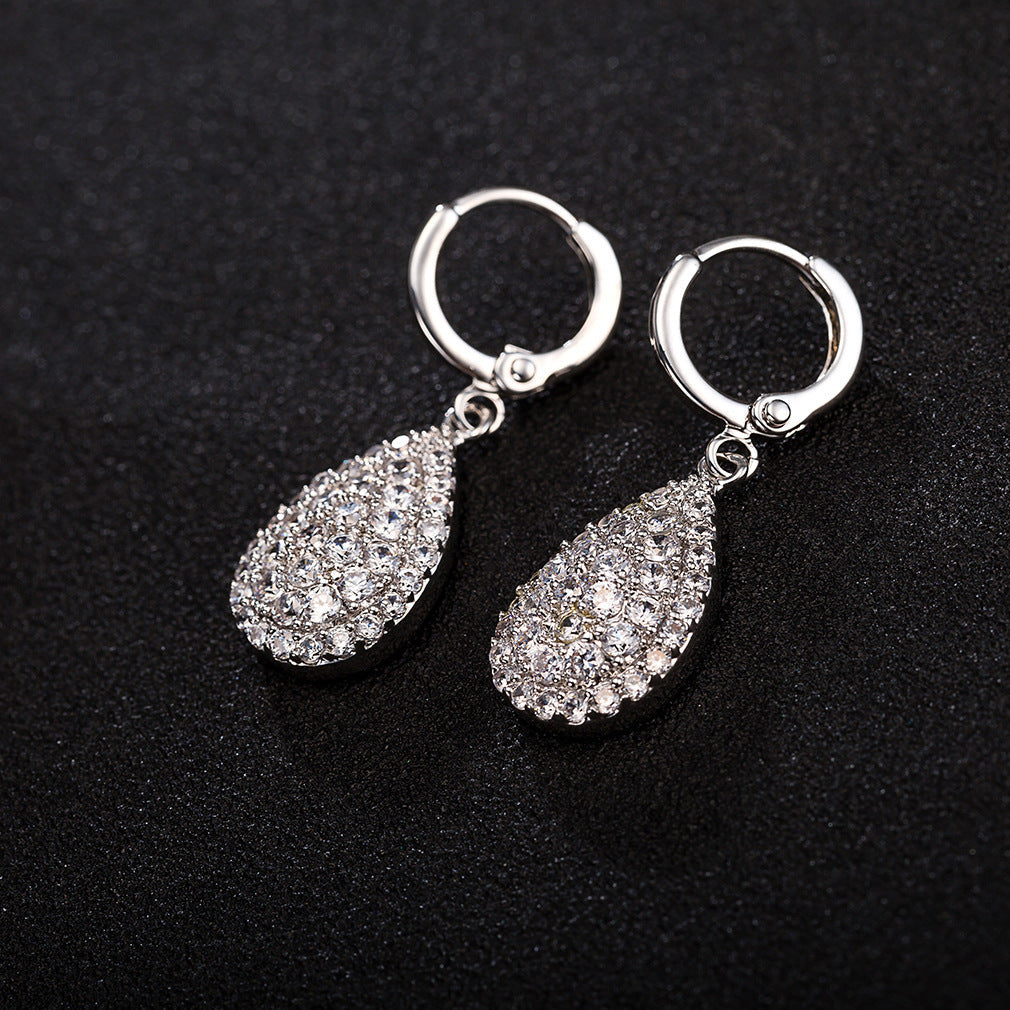 Dazzling Micro-Pavé Teardrop Crystal Necklace & Stud Earrings Set Feminé Luxé