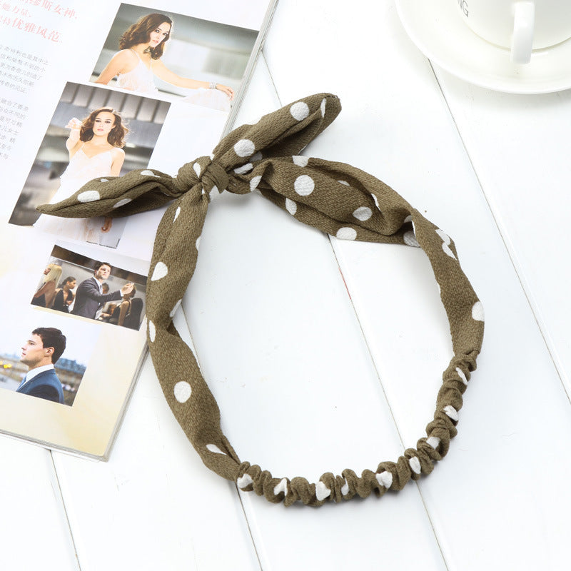 The Parisian Bow Headband: Chic Fabric Knot & Bunny Ear Tie - Designer Print Hair Accessory for Effortless French Style Feminé Luxé