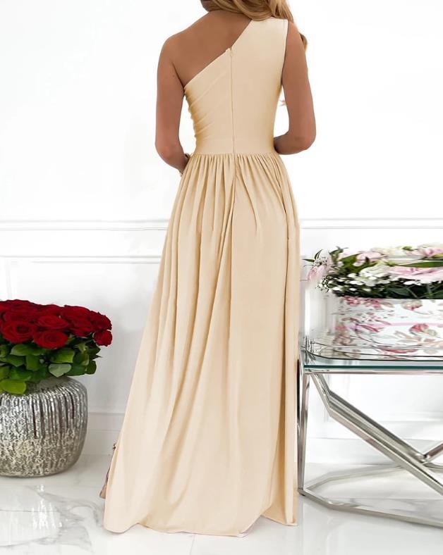 Aurora One-Shoulder Maxi Dress – Timeless Evening Elegance Feminé Luxé