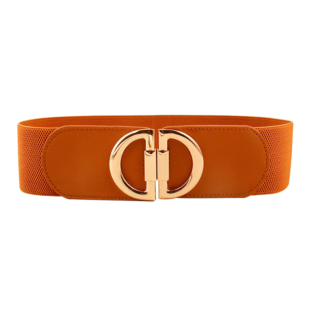 The Statement Cinch: Wide Elastic Waist Belt with Oversized 'O' Buckle Feminé Luxé