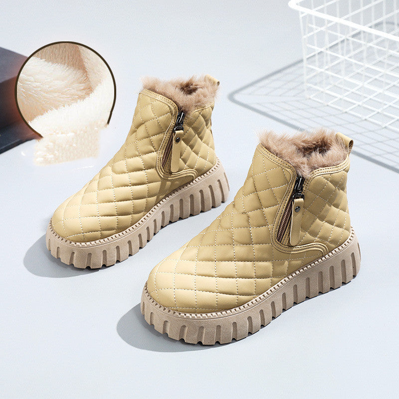 The 'Alpine Retreat' Quilted Platform Snow Boots Feminé Luxé