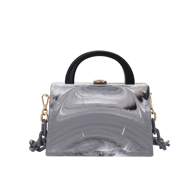 The 'Pop' Acrylic Box Crossbody - Bold Chunky Chain Mini Bag Feminé Luxé