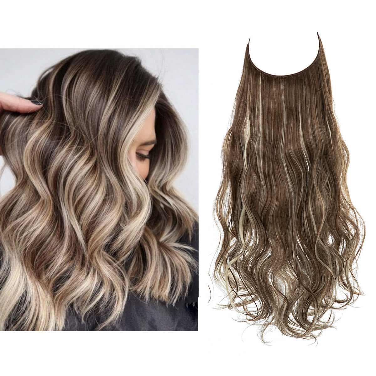 Invisible Wire Deluxe Ombre Wave Extension – Effortless Boho Chic Volume Feminé Luxé