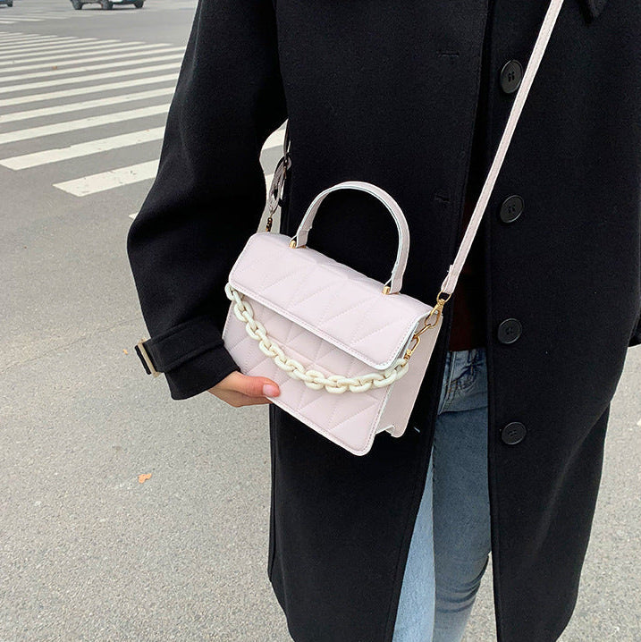 The 'Matelassé' Quilted Mini Shoulder Bag - Chain Detail Luxe Top Handle Feminé Luxé