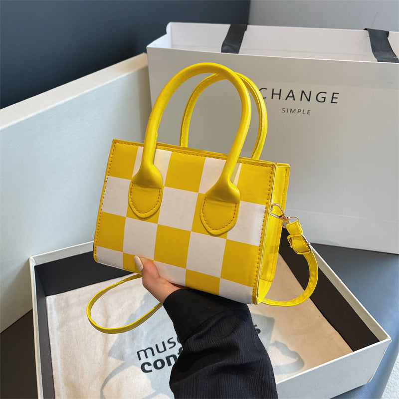 The Kaleidoscope Pattern Mini Tote – High-Contrast Designer Handbag Feminé Luxé