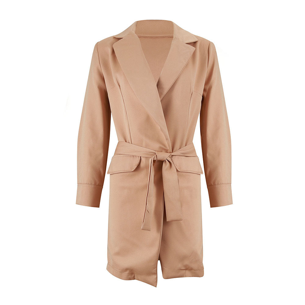 The Sculpted Wrap Blazer Dress – Signature Waist Tie Feminé Luxé
