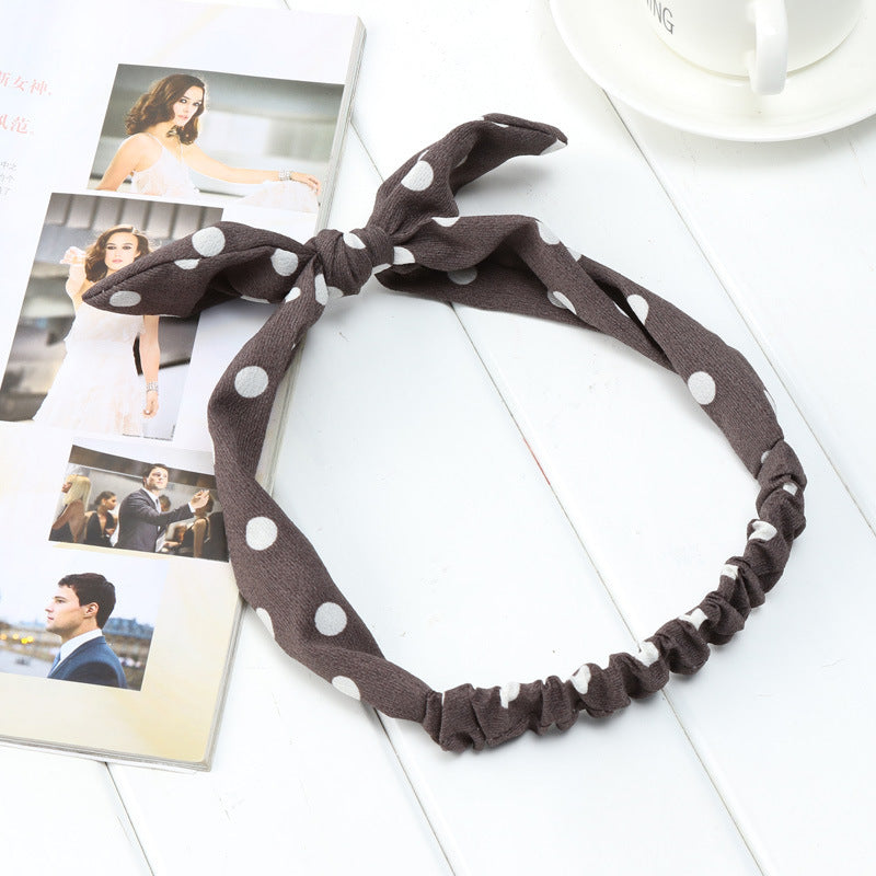 The Parisian Bow Headband: Chic Fabric Knot & Bunny Ear Tie - Designer Print Hair Accessory for Effortless French Style Feminé Luxé