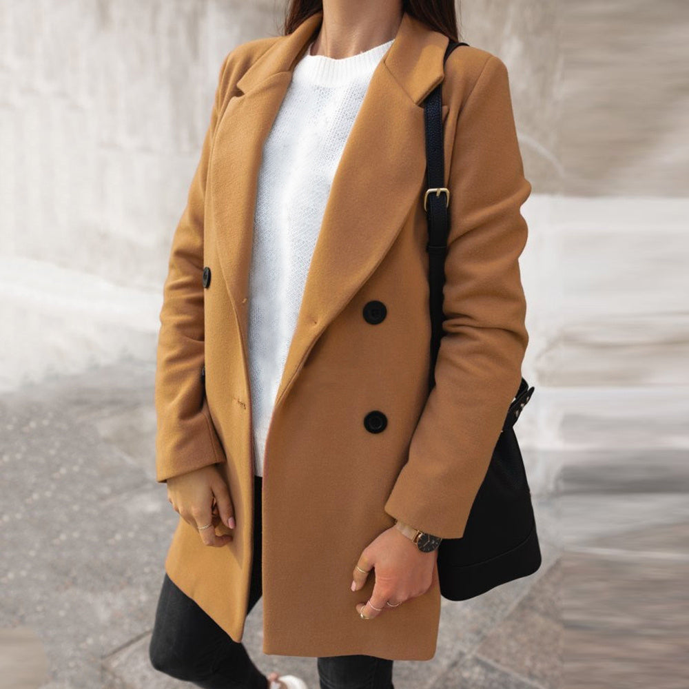 The Essential Luxe Overcoat: Minimalist Winter Wool Blend Feminé Luxé