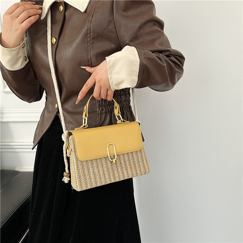 The "Riviera Woven" Mini Crossbody Bag Feminé Luxé