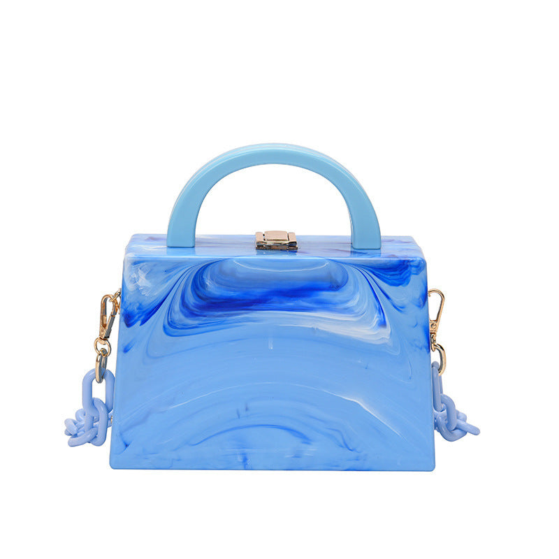The 'Pop' Acrylic Box Crossbody - Bold Chunky Chain Mini Bag Feminé Luxé