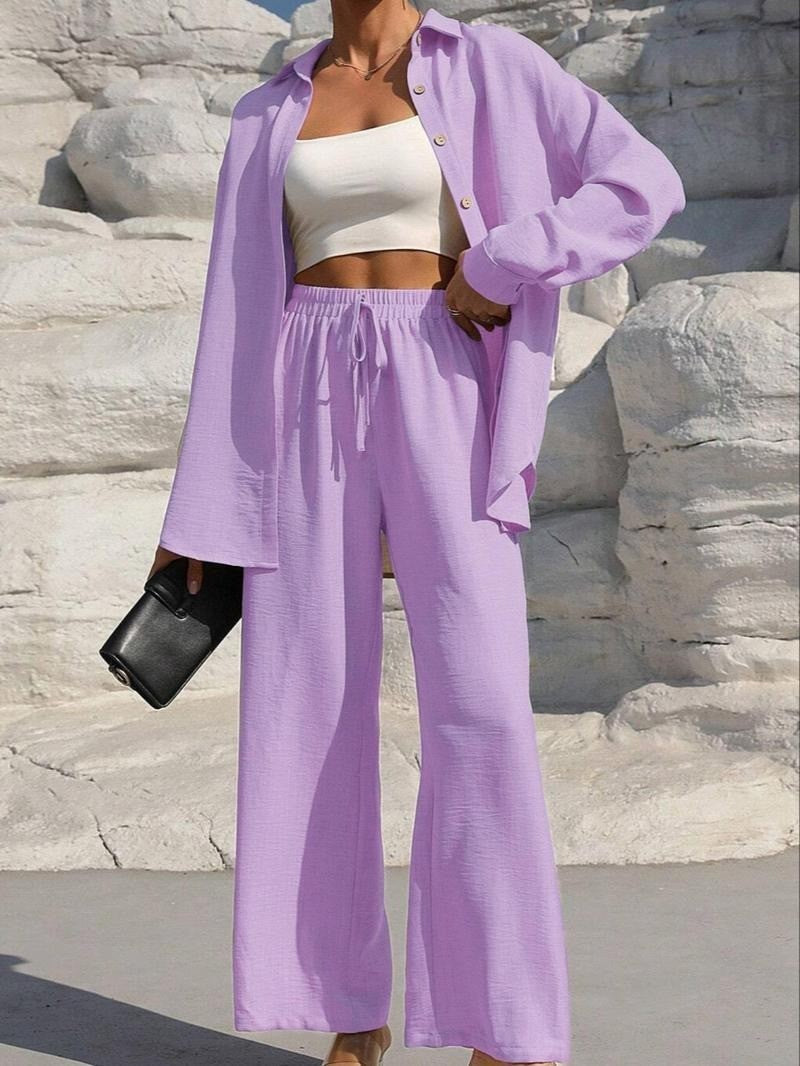 Luxury Lounge Co-ord: High-End Knit Cardigan & Wide-Leg Pants Set Feminé Luxé