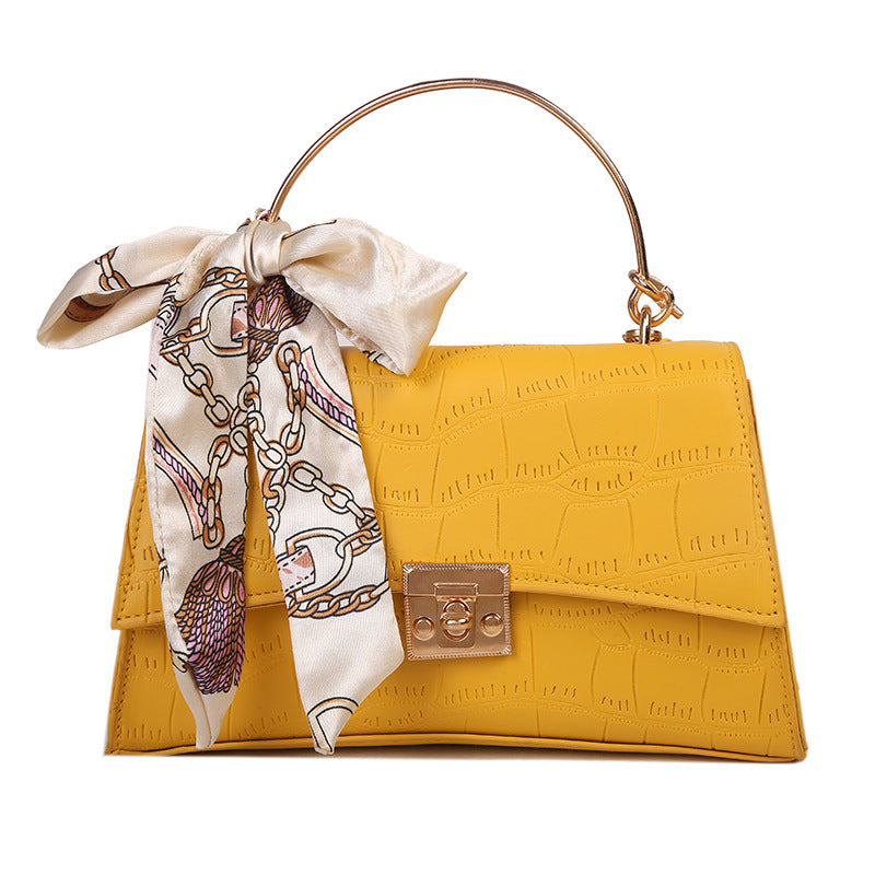 High Quality Urban Crossbody Bag – Chic Scarf Detail Shoulder Satchel Feminé Luxé