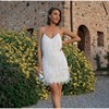 Pink Tassel Sequin Feather Mini Dress Feminé Luxé