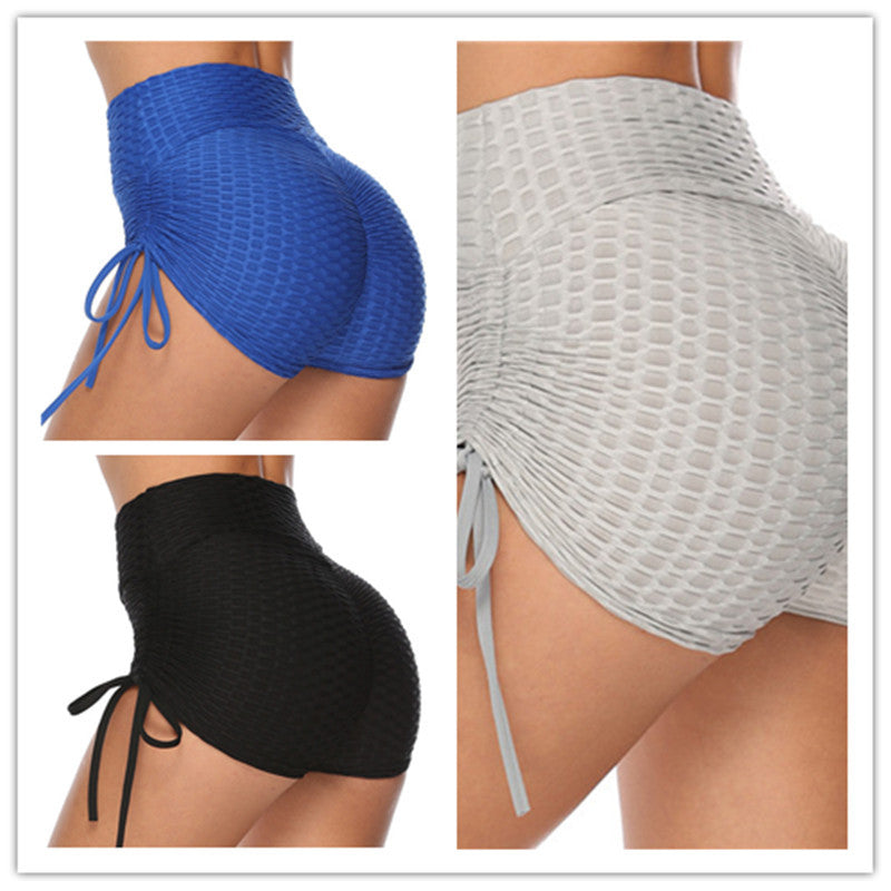 High-Waist Scrunch Butt Lifting Yoga Shorts with Drawstring Feminé Luxé