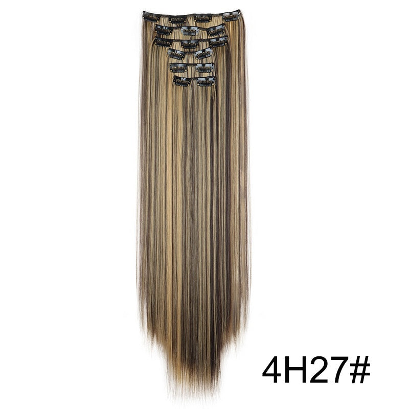 24" Signature 6-Piece Clip-In Hair Extensions Set – Maximum Volume & Silk Finish Feminé Luxé