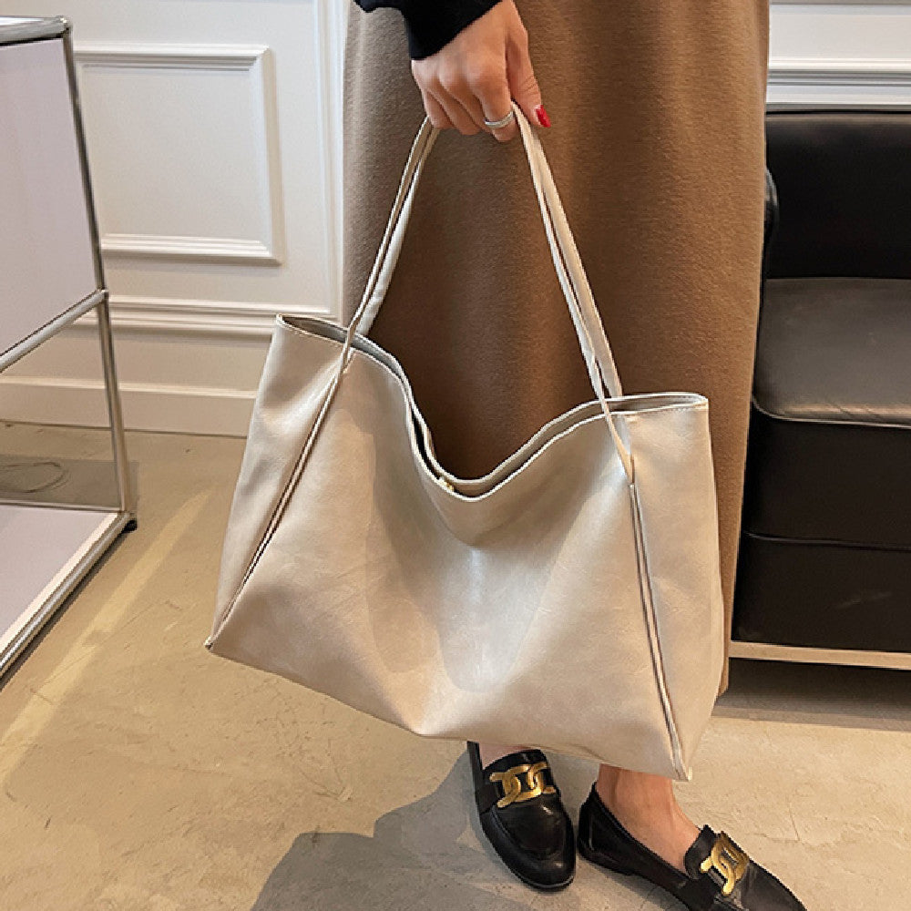 The Grand Shopper Tote – Luxury Large Capacity PU Leather Shoulder Bag Feminé Luxé