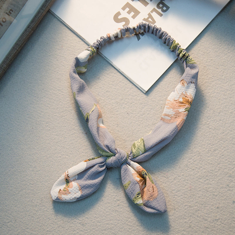 The Parisian Bow Headband: Chic Fabric Knot & Bunny Ear Tie - Designer Print Hair Accessory for Effortless French Style Feminé Luxé