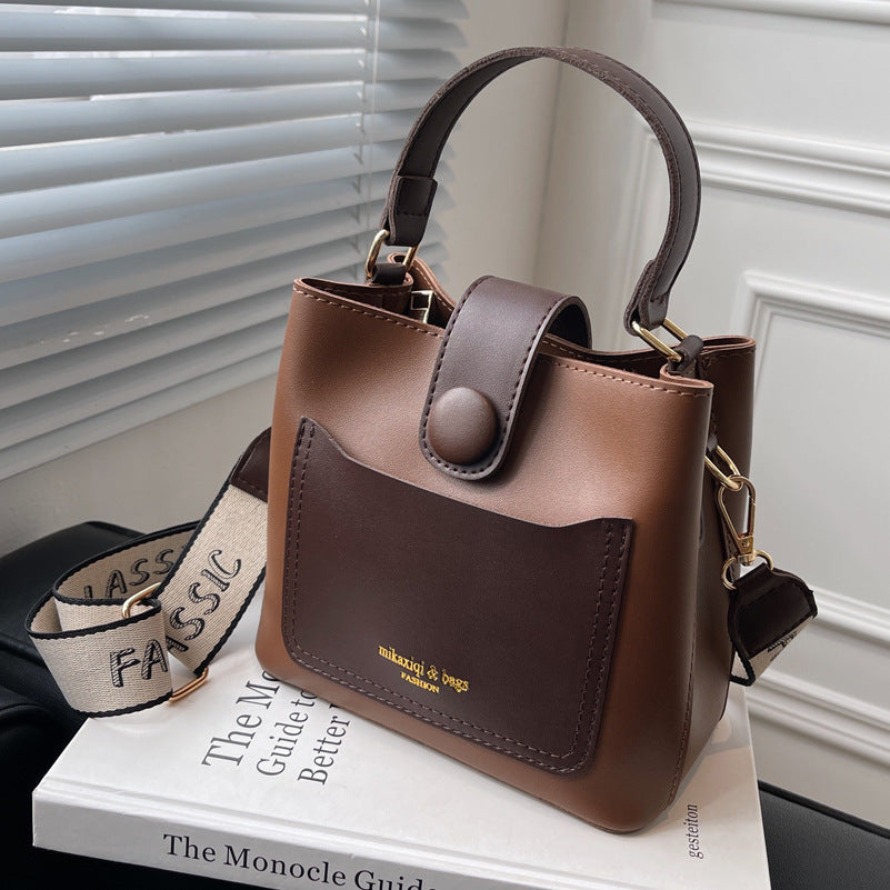 The "Artisan Bucket" Two-Tone Mini Bag Feminé Luxé