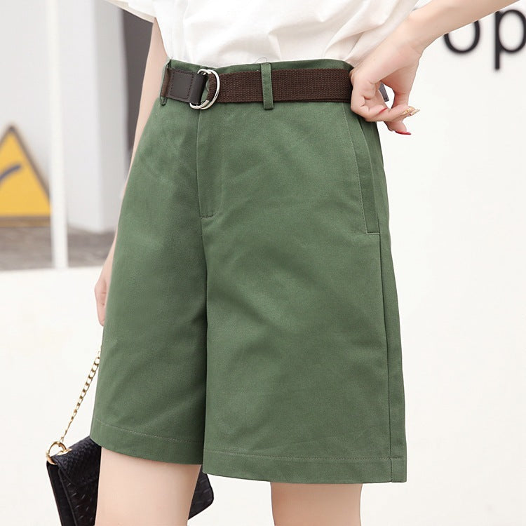 High-Waist Straight Leg Tailored Bermuda Shorts Feminé Luxé